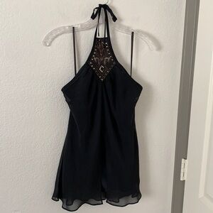 Express Silk Halter Top